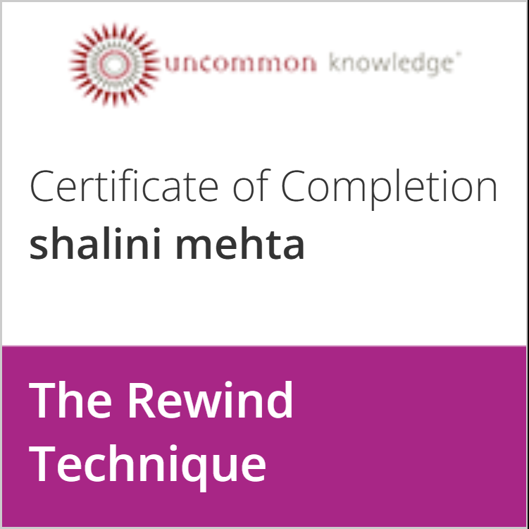 Certificate of Completion – The Rewind Technique